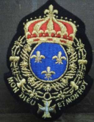 Écusson brodé, mon Dieu mon Roy