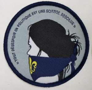 Écusson brodé, Tout désespoir en politique est une sottise absolue