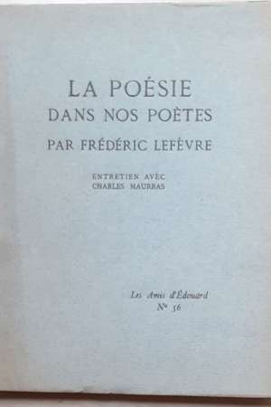 La poésie dans nos poètes
