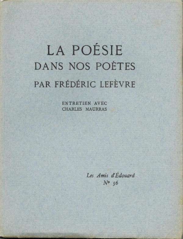 La poésie dans nos poètes