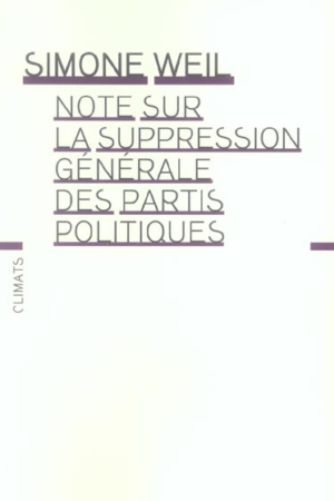 Note sur la supression générale des partis politiques