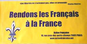 Affiche : Rendons les Français à la France