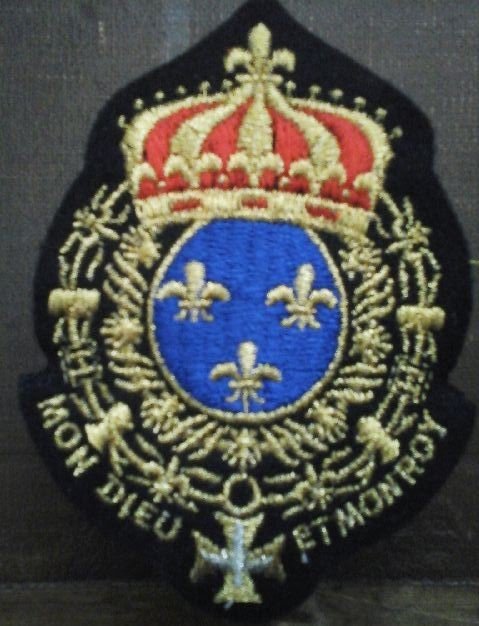 Écusson brodé, mon Dieu mon Roy