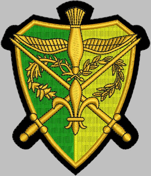 Écusson brodé camelot, vert et jaune