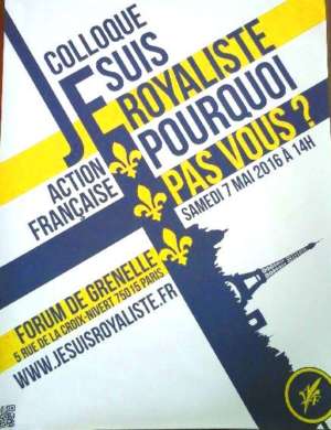 Affiche : Je suis royaliste pourquoi pas vous?