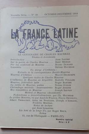 La France latine – Le centenaire de Charles Maurras