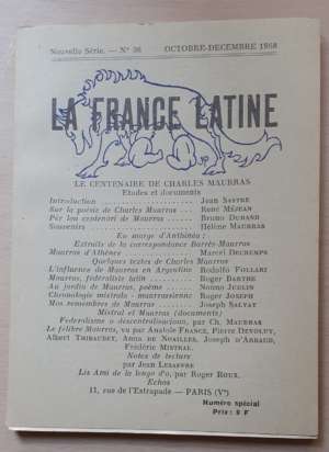 La France latine – Le centenaire de Charles Maurras