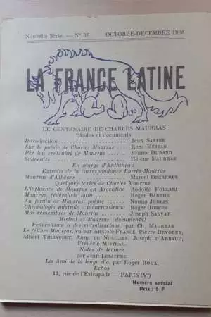 La France latine – Le centenaire de Charles Maurras