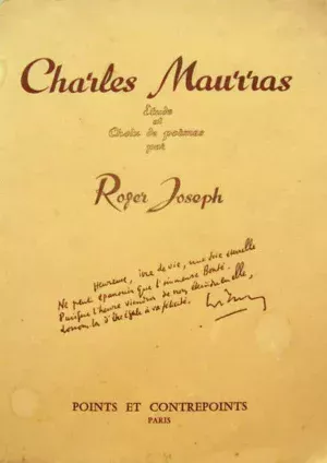 Charles Maurras, étude et choix de poèmes
