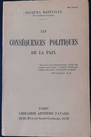 Les conséquences politiques de la paix