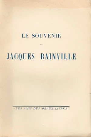 Le souvenir de Jacques Bainville