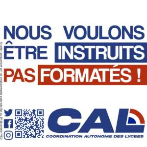Nous voulons être instruits – 50 exemplaires