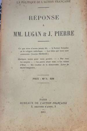 Réponse à MM. Lugan et J. Pierre