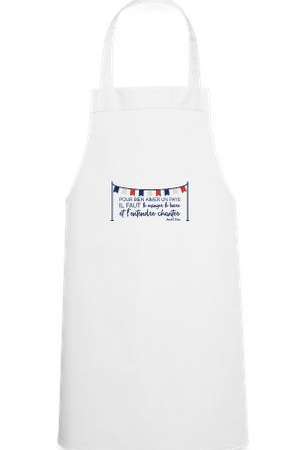 Tablier de cuisine ” Pour bien aimer un pays … “