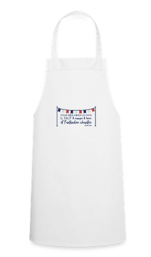 Tablier de cuisine " Pour bien aimer un pays ... "