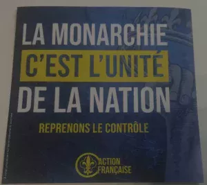La monarchie c&rsquo;est l&rsquo;unité de la nation – 50 exemplaires