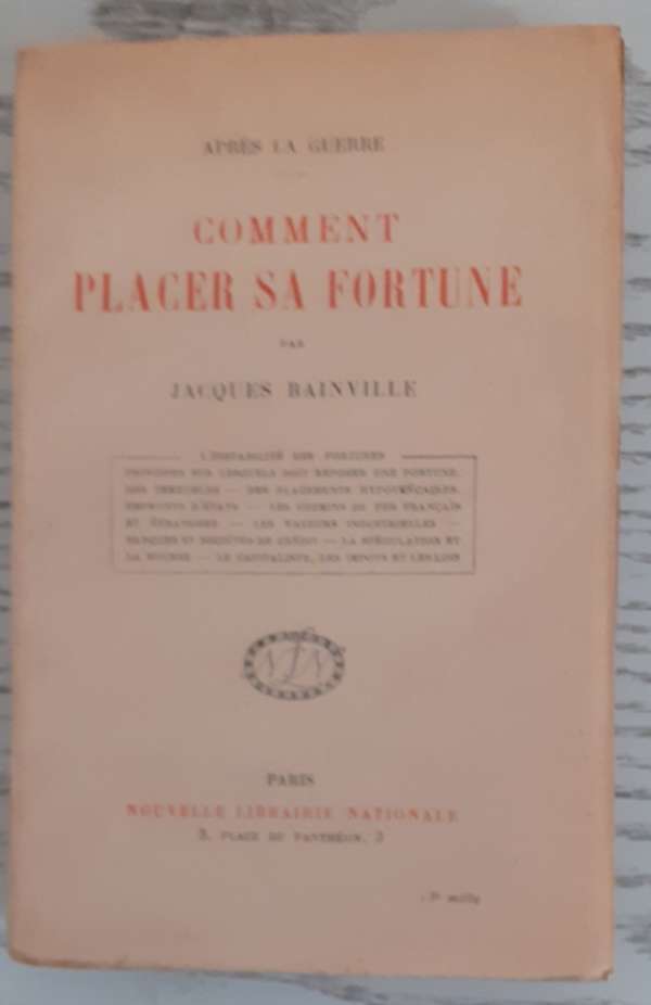 Comment placer sa fortune