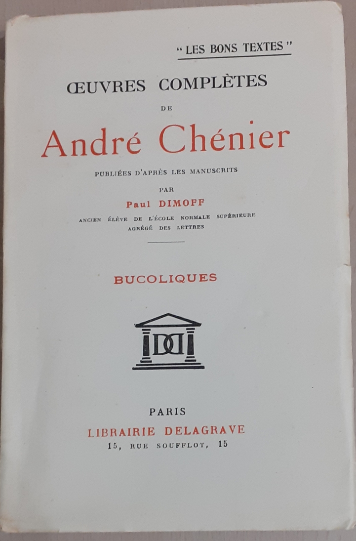 Œuvres complètes d'andré chénier