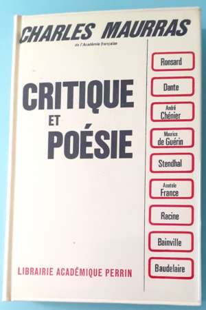 Critique et poésie, de Charles Maurras