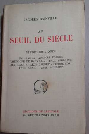 Au seuil du siècle, par Jacques Bainville